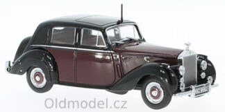 Nádherný kovový model auta Rolls Royce Silver Dawn, červená tmavá/černá, 1:43, Oxford, OXF43RSD001, modely autíček Oldmodel.cz.