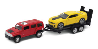Welly Autovlek Hummer H3 + Chevrolet Camaro ZL1 1:34