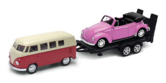 Welly Autovlek Volkswagen T1 + Volkswagen Beetle 1:34