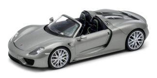 Welly Porsche 918 Spyder (convertible) 1:24 šedé