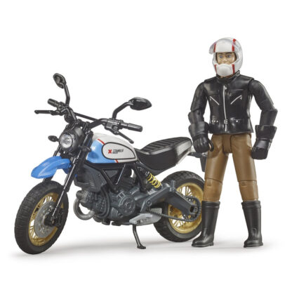 Bruder 63051 BWORLD Motocykl Scrambler Ducati Cafe Racer s jezdcem - Image 2