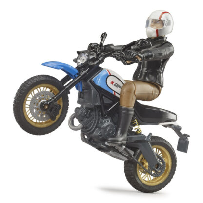Bruder 63051 BWORLD Motocykl Scrambler Ducati Cafe Racer s jezdcem - Image 3