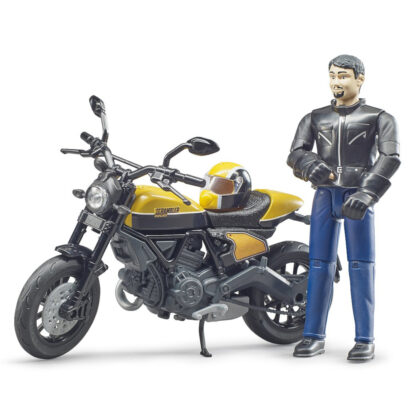 Bruder 63053 BWORLD Motocykl Scrambler Ducati Cafe Racer s jezdcem - Image 2