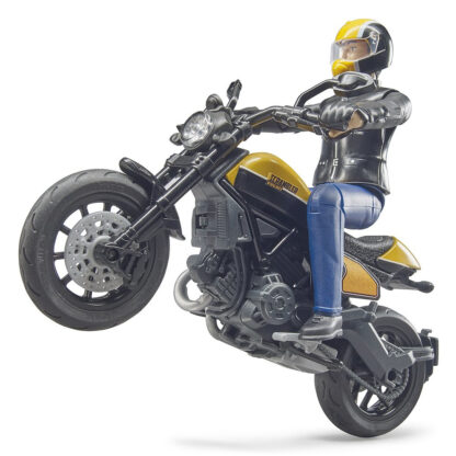 Bruder 63053 BWORLD Motocykl Scrambler Ducati Cafe Racer s jezdcem - Image 3