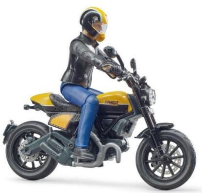 Bruder 63053 BWORLD Motocykl Scrambler Ducati Cafe Racer s jezdcem - Image 4