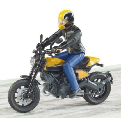 Bruder 63053 BWORLD Motocykl Scrambler Ducati Cafe Racer s jezdcem - Image 5