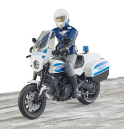 Bruder BWORLD policejní motocykl Ducati Scrambler s jezdcem - Image 2