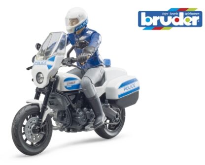 Bruder BWORLD policejní motocykl Ducati Scrambler s jezdcem - Image 3