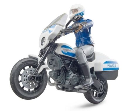 Bruder BWORLD policejní motocykl Ducati Scrambler s jezdcem - Image 5