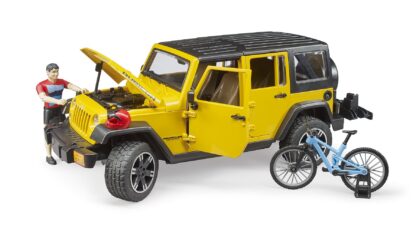 Bruder Jeep Wrangler Rubicon s cyklistou a kolem - Image 5