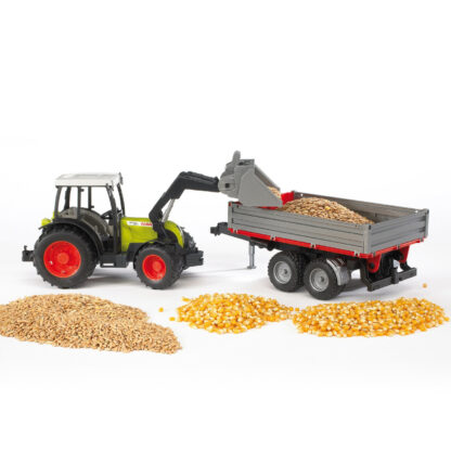 Bruder Traktor CLAAS Nectis 267F s nakladačem a přívěsem - Image 2