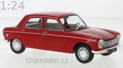 Modely autíček - kovové modely aut, Peugeot 204, červená, 1:24, 1968 - WB124181, kovové modely aut Peugeot, Modely autíček pro každého -Oldmodel.cz