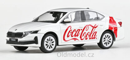 Modely autíček Škoda Octavia IV FL (2024), 1:43 - Coca-Cola CZ, 143FA-048F01, kovové modely aut Škoda, Oldmodel.cz