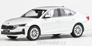 Modely autíček Škoda Octavia IV FL (2024), 1:43 , Bílá Candy - 143AB-048E, kovové modely aut Škoda, Modely autíček pro každého - Oldmodel.cz