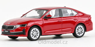 Modely autíček Škoda Octavia IV FL (2024), 1:43 , Červená Velvet Metalíza - 143AB-048JF, kovové modely aut Škoda, Modely autíček pro každého - Oldmodel.cz