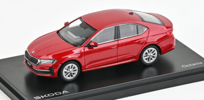 Modely autíček Škoda Octavia IV FL (2024), 1:43 , Červená Velvet Metalíza - 143AB-048JF, kovové modely aut Škoda, Modely autíček pro každého - Oldmodel.cz
