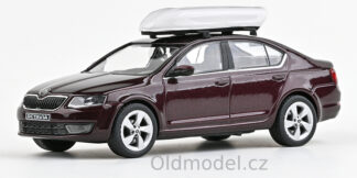 Modely autíček Škoda Octavia III (2012) 1:43 se střešním boxem - 143AU-026JB, kovové modely aut Škoda Octavia, Oldmodel.cz