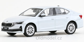 Modely autíček Škoda Octavia IV FL (2024), 1:43 , Bílá Moon Metalíza - 143AB-048EJ, kovové modely aut Škoda, Modely autíček pro každého - Oldmodel.cz