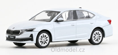 Modely autíček Škoda Octavia IV FL (2024), 1:43 , Bílá Moon Metalíza - 143AB-048EJ, kovové modely aut Škoda, Modely autíček pro každého - Oldmodel.cz