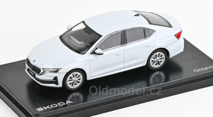 Modely autíček Škoda Octavia IV FL (2024), 1:43 , Bílá Moon Metalíza - 143AB-048EJ, kovové modely aut Škoda, Modely autíček pro každého - Oldmodel.cz