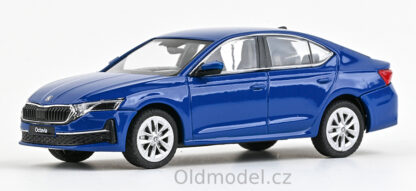 Modely autíček Škoda Octavia IV FL (2024), 1:43 , Modrá Energy - 143AB-048MQ, kovové modely aut Škoda, Modely autíček pro každého - Oldmodel.cz