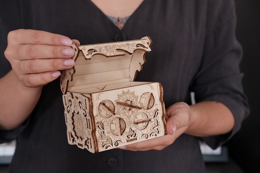 EscapeWelt 3D dřevěná skládačka hlavolamu Secret Treasure Box - Obrázek 3