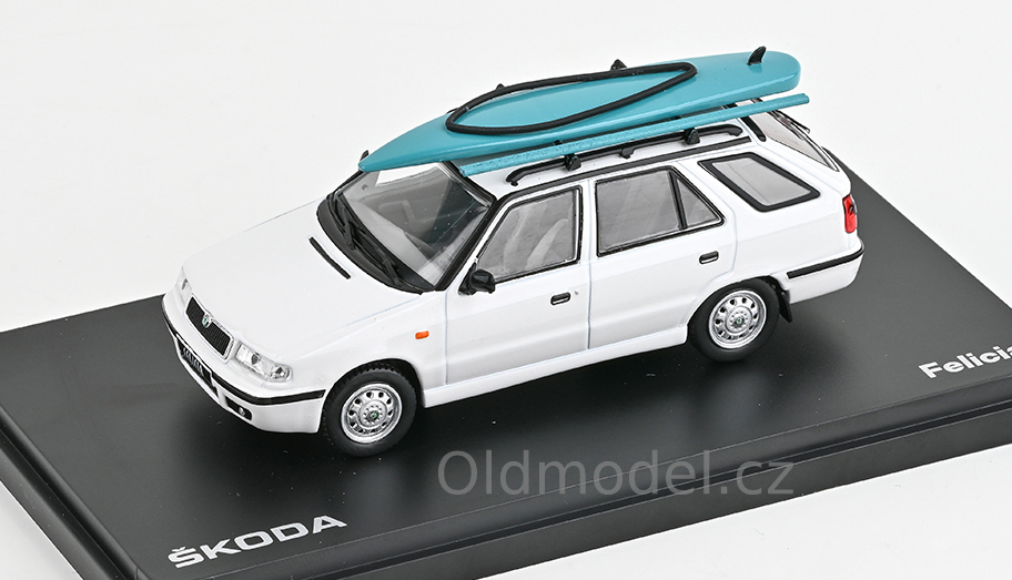 Škoda Felicia FL Combi (1998) 1:43 s Doplňkem - Bílá Candy - 143AU-730E - Modely autíček, kovové modely aut Škoda - Oldmodel