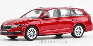 Modely autíček Škoda Octavia IV FL Combi (2024), 1:43 , Červená Velvet Metalíza - 143AB-050JF, kovové modely aut Škoda, Modely autíček pro každého - Oldmodel.cz