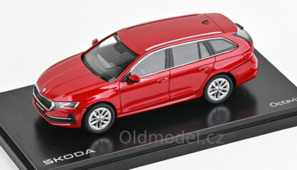 Modely autíček Škoda Octavia IV FL Combi (2024), 1:43 , Červená Velvet Metalíza - 143AB-050JF, kovové modely aut Škoda, Modely autíček pro každého - Oldmodel.cz