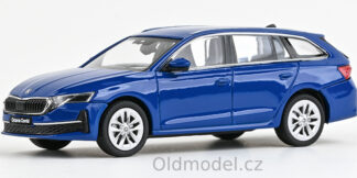 Modely autíček Škoda Octavia IV FL Combi (2024), 1:43 , Modrá Energy - 143AB-050MQ, kovové modely aut Škoda, Modely autíček pro každého - Oldmodel.cz