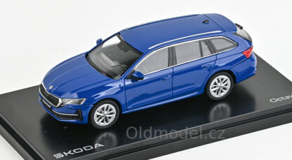 Modely autíček Škoda Octavia IV FL Combi (2024), 1:43 , Modrá Energy - 143AB-050MQ, kovové modely aut Škoda, Modely autíček pro každého - Oldmodel.cz