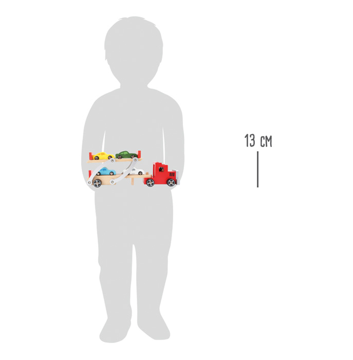 small foot Dřevěný kamión s auty - poškozený obal - Obrázek 3