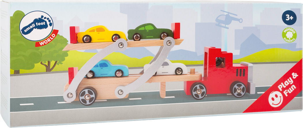 small foot Dřevěný kamión s auty - poškozený obal - Obrázek 4