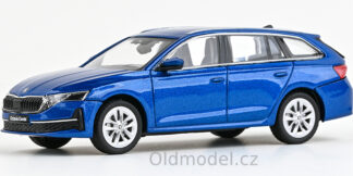 Modely autíček Škoda Octavia IV FL Combi (2024), 1:43 , Modrá Race Metalíza - 143AB-050KD, kovové modely aut Škoda, Modely autíček pro každého - Oldmodel.cz
