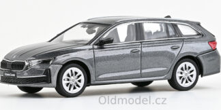 Modely autíček Škoda Octavia IV FL Combi (2024), 1:43 , ŠedáGraphite Metalíza - 143AB-050VC, kovové modely aut Škoda, Modely autíček pro každého - Oldmodel.cz