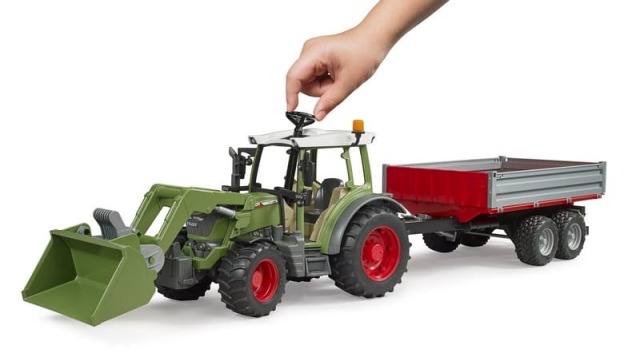 Bruder Traktor Fendt Vario 211 s čelním nakladačem a sklápěcím přívěsem - Obrázek 5