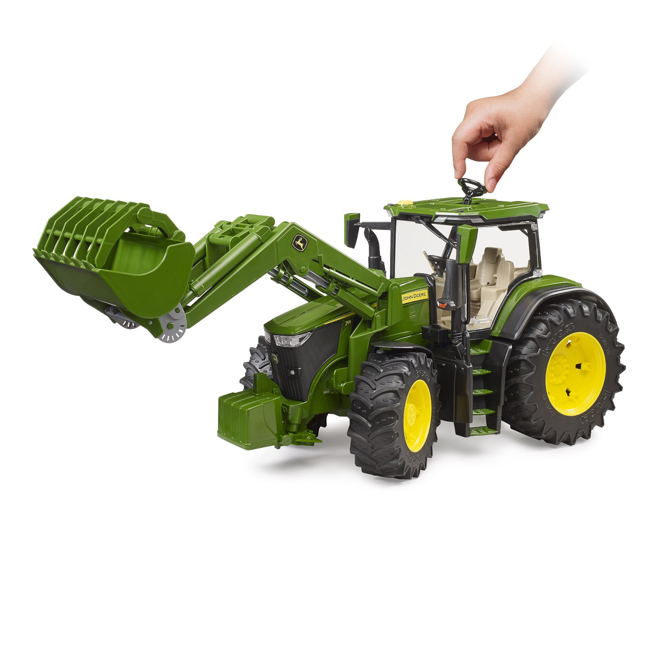 Bruder Traktor John Deere 7R 350 s čelním nakladačem - Obrázek 3