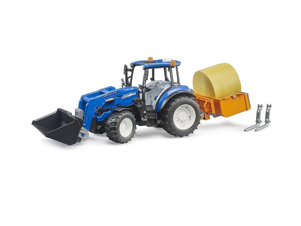 Bruder Traktor New Holland T5.120 s čelním nakladačem