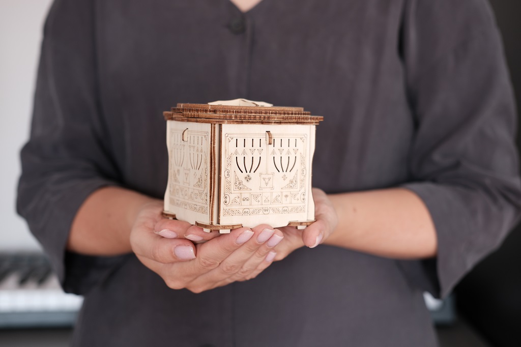 EscapeWelt 3D dřevěná skládačka hlavolamu Secret Lock Box - Obrázek 4