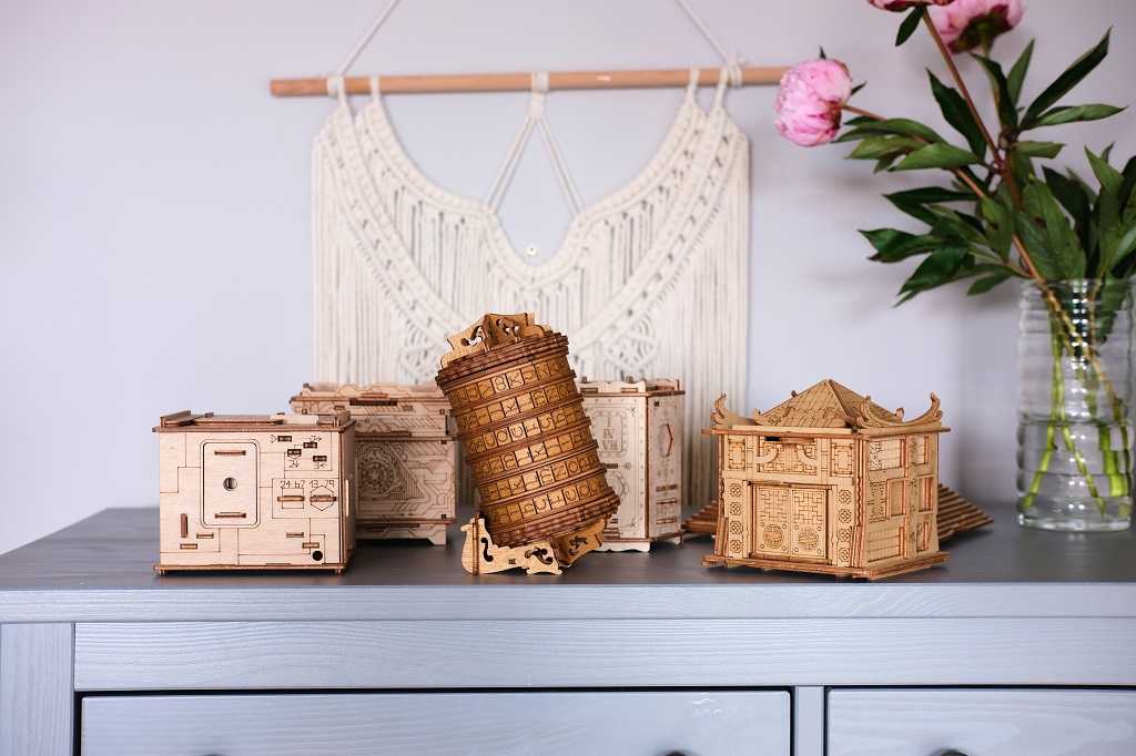 EscapeWelt Dřevěný hlavolam Cryptex - Obrázek 2