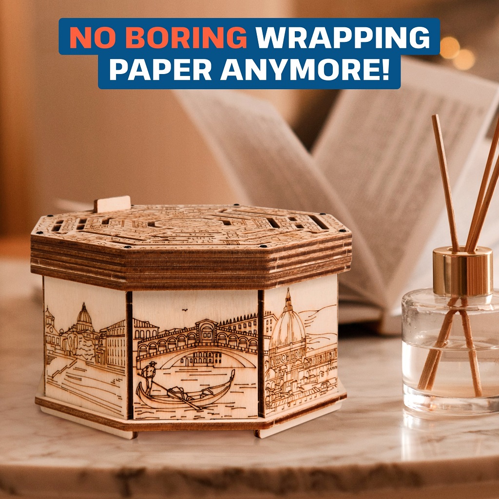 EscapeWelt Dřevěný hlavolam Secret Maze Box - Obrázek 3