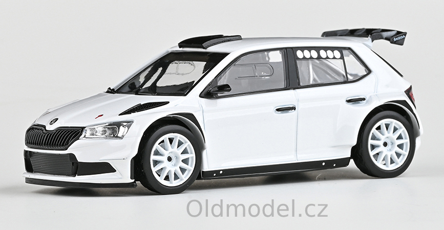 Modely autíček Model autíčka Škoda Fabia III FL Rally2 Evo (2019) 1:43 - Asfaltová kola zákaznická, 143XAB-606E2, kovové modely závodních aut Škoda, Oldmodel.cz