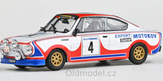 Modely autíček Škoda 130RS (1977) 1:43 - Rallye Škoda 1978 #4 Kvaizar - Kotek - 143XABS-501TL. Kovové modely závodních aut Škoda, Oldmodel.cz