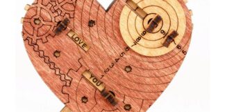 iDventure Hlavolam Trezor dřevěné srdce