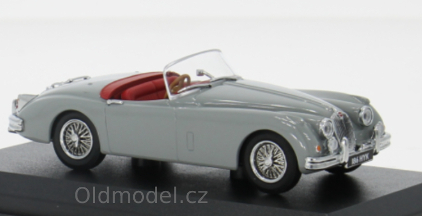 Model autíčka Jaguar XK 150 Roadster, šedá, 1:43, Oxford - OXF43XK150010, kovové modely aut Jaguar od výrobce modelů Oxford dodává Oldmodel.cz