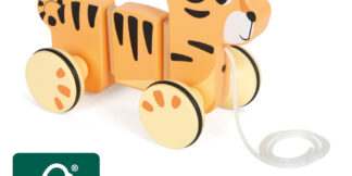 small foot Dřevěná tahací hračka Tygr