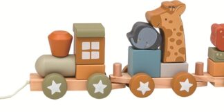 2Kids Toys Dřevěný vláček se zvířátky