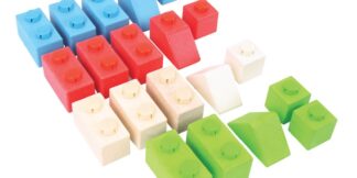 Bigjigs Baby Dřevěné Spojkostky Primary set