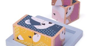 Bigjigs Baby Dřevěné kostky Woodland