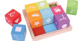Bigjigs Baby Dřevěné kostky s obrázky